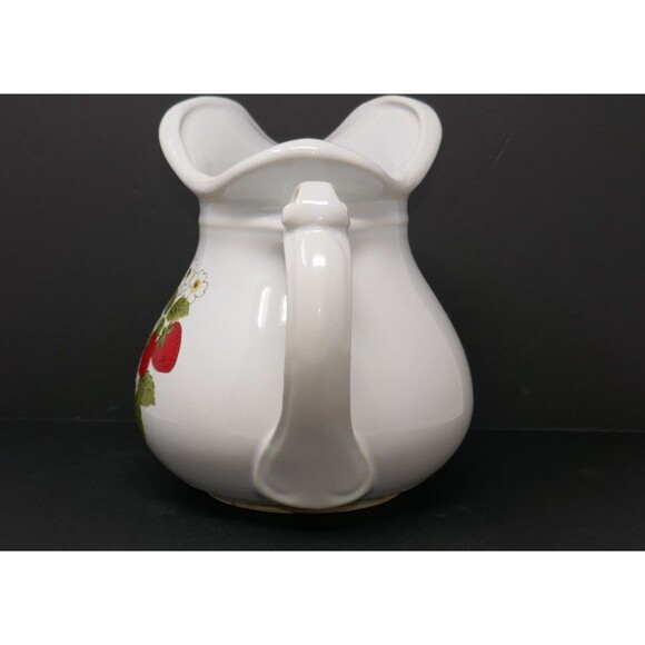 Nelson McCoy Pottery  1980s Strawberry Country Water Pitcher  #7515 USA - Picture 3 of 10